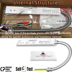LED Emergency Backup Driver 20W, 100-347V AC 175V DC Over 90 Mins Emergency Time, 0/1-10V Dimmable Emergency LED Driver, Rechargeable UL Listed Backup Battery for LED Grooves, Panels and Linear Lights