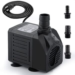 freesea aquarium submersible fountain pump: 30w 550gph adjustable quiet water pumps with 7.2ft high lift for small pond | waterfall | outdoor | statuary | hydroponic (550gph)
