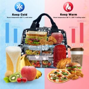 Dentist Insulated Lunch Bag for Women Reusable Large Lunch Bags Thermal and Cooler Lunch Box Bag Portable Leakproof Lunch Tote Bag with Adjustable Shoulder Strap for Work Picnic Travel