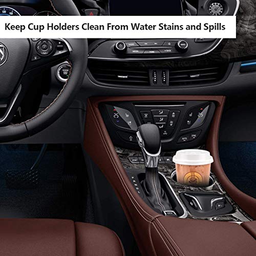 Car Coasters for Drinks Absorbent, 2 Pack Cup Holders, 2.56" Ceramic Stone & Non-Scratch Cork Base Coasters, Auto Accessories for Women & Men, Natural Luxury Waves Golden Marble