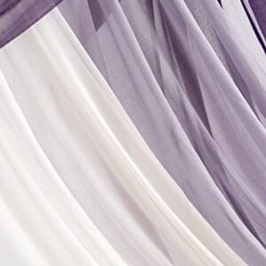 Ling's Moment New Version Easy Hanging Wedding Arch Draping Fabric 3 Panels 30" w x 26.5ft for Wedding Ceremony Reception Swag Decorations