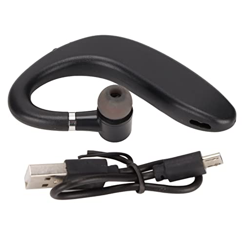 Bluetooth 5.2 Single Ear Headset, Waterproof Ultralight Wireless Headset Earpiece Hands Free Single Ear Business Earphone for Sport Driving Business Office