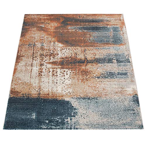 Paco Home Abstract Area Rug for Living-Room Modern Design in Cream Brown Blue, Size: 2'8" x 4'11"