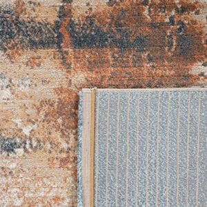 Paco Home Abstract Area Rug for Living-Room Modern Design in Cream Brown Blue, Size: 2'8" x 4'11"