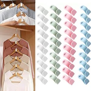 woonsoon clothes hanger connector hooks, 40pcs sturdy mini cascading hanger hooks, thickened 20lbs space saving closet hanger