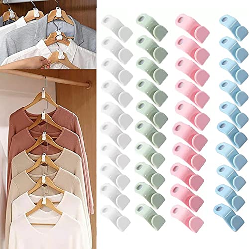 Woonsoon Clothes Hanger Connector Hooks, 40PCS Sturdy Mini Cascading Hanger Hooks, Thickened 20lbs Space Saving Closet Hanger