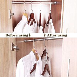 Woonsoon Clothes Hanger Connector Hooks, 40PCS Sturdy Mini Cascading Hanger Hooks, Thickened 20lbs Space Saving Closet Hanger