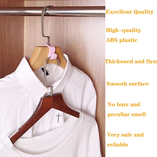Woonsoon Clothes Hanger Connector Hooks, 40PCS Sturdy Mini Cascading Hanger Hooks, Thickened 20lbs Space Saving Closet Hanger
