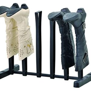 3-Pair Tall Boot Storage Holder & Shape Maintainer and Dry Rack Shoe Stand, Black by Madison Home Products