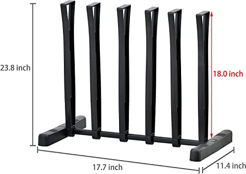 3-Pair Tall Boot Storage Holder & Shape Maintainer and Dry Rack Shoe Stand, Black by Madison Home Products