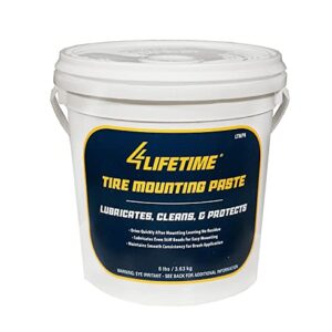 4LIFETIMELINES Tire Mounting Paste Lubricating Compound for Mounting and Dismounting Tires, Extra Slippery, Pre-Mixed, Protects Rims Against Rust and Corrosion - 8 lb Pail