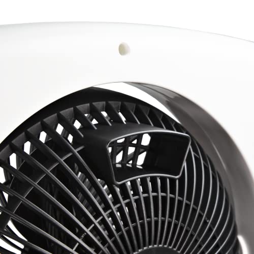 Comfort Zone CZ111WT 10" 3-Speed Turbo Table/Desk Fan with 180-Degree Adjustable Head, Adjustable Tilt, Perfect for Any Room, White