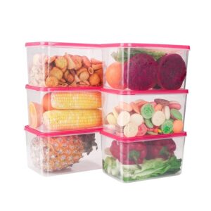 tauno easy lock & open food storage containers, 11.0 cup food prep plastic containers for organizing, pantry & kitchen organization, bpa-free freezer microwave safe food containers, 10 pack