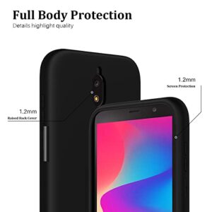 Aochuang BLU View 2 B130DL Case - TPU Silicone Cover, Shockproof with Microfiber Lining (Black)
