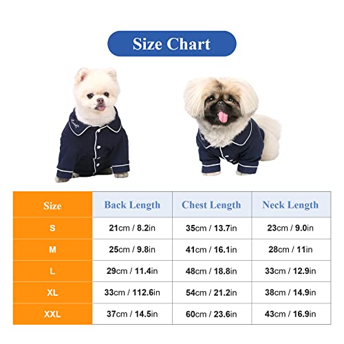 Calpinono 100% Cotton Dog Shirts Cute Dog Clothing Puppy Sleepwear,Pjs for Small and Medium Doggy-Toy Poodle, Yorkie, Chihuahua, Maltese -Summer Puppy Clothes(L)