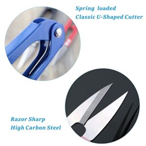 JINJIAN Thread Snips Sewing Scissors 4.9'', 6PCS Small Trimming Clippers U Shape Yarn Cutter for Embroidery Cross Stitch Sewing Craft Supplies(COLOR RANDOM)