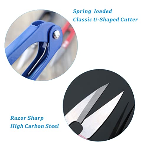 JINJIAN Thread Snips Sewing Scissors 4.9'', 6PCS Small Trimming Clippers U Shape Yarn Cutter for Embroidery Cross Stitch Sewing Craft Supplies(COLOR RANDOM)