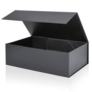 black gift box with lids, scenes 9.8 x 5.9 x 3.1 in magnetic gift boxes for presents, christmas birthday gift boxes for men