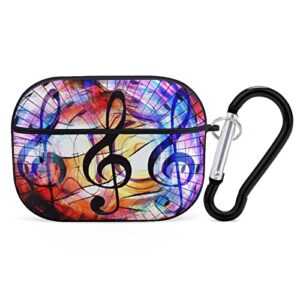 dream music notes airpods pro case bluetooth fashion portable shockproof and anti-scratch headphone charging case protective case for airpods pro with keychain chain gift unisex