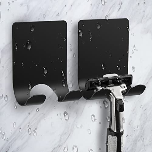 Enkrio Wall Hooks Towel Hooks 6 Pack Heavy Duty Bathroom Self Adhesive Hooks, Sticky Hooks for Hanging Coat, Hat, Loofah – Matte Black