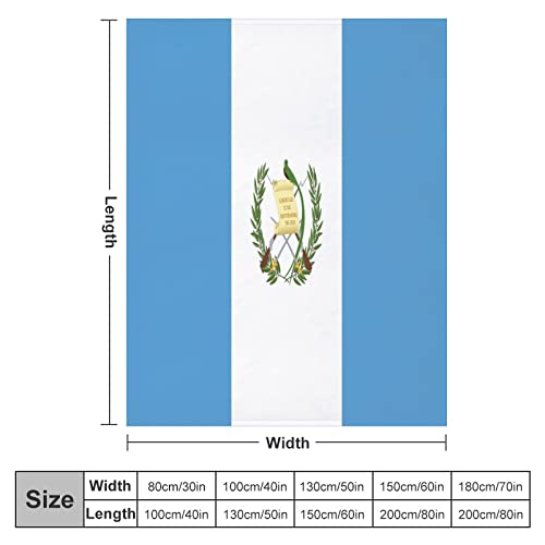 Ditooms Guatemala Flag Blanket, Country Flag Throws, Plush Super Soft Warm Flannel Blanket for Couch Bed Sofa Cover Chair - Great Gift for Friend Men Women 30"x40"