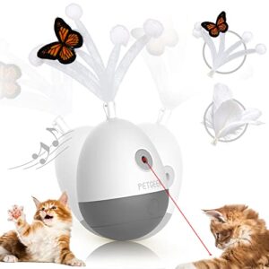 petgeek laser pointer cat toy, interactive cat toy for kitten toys, cat laser toy with bird squeaky, automatic cat toy with cat wand replacement, cat toys for indoor cats