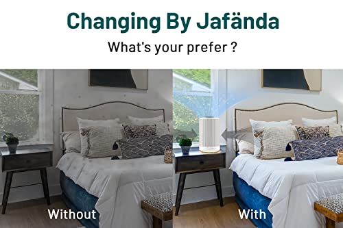 Jafanda Air Purifiers for Home bedroom,H13 True HEPA Coverage 450 sqft,23 dB Air cleaner with Brushless Motor,Effectively Remove Pollen Dust and Odor to Prevent Seasonal Air Diseases,Night Light