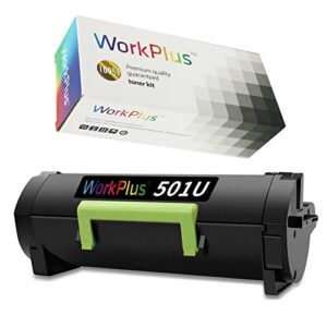 workplus remanufactured for lexmark 50f1u00 501u toner cartridge for ms510 ms510dn ms610dn ms610 ms610de ms610dtn ms610dte printer(1xblack 20,000 pages )