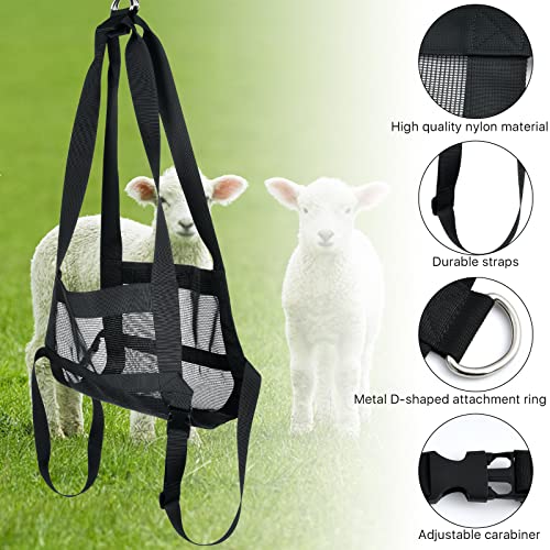 Calf Sling for Weighing Small Animals Calf Hanging Weight Scale Sling with Adjustment Strap Livestock Sling with Livestock Collar Hang Scale for Weighing Calve Lamb Goat Alpacas Newborn Livestock Dog