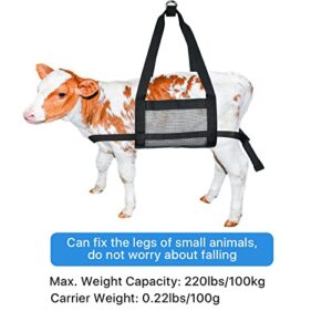 Calf Sling for Weighing Small Animals Calf Hanging Weight Scale Sling with Adjustment Strap Livestock Sling with Livestock Collar Hang Scale for Weighing Calve Lamb Goat Alpacas Newborn Livestock Dog