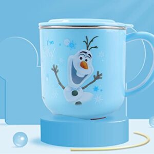 Disney Frozen Olaf ABS Stainless Steel Cup with Lid, 250ml, Blue