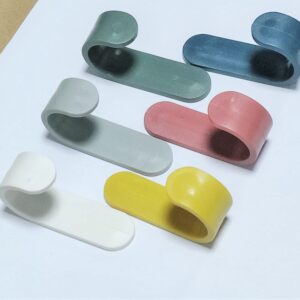 Fineget Wall Adhesive Hooks Towel Bathroom Hooks for Hanging Door Kitchen Hooks Hat Towel Key Sticky Heavy Duty J Hooks 6 Colors