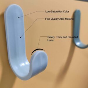 Fineget Wall Adhesive Hooks Towel Bathroom Hooks for Hanging Door Kitchen Hooks Hat Towel Key Sticky Heavy Duty J Hooks 6 Colors