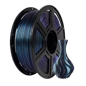 flashforge 3d printer filament color changeable pla filament 1.75mm, different color by light, perfectly hide the layer line, 1kg (2.2lbs) spool-dimensional accuracy +/- 0.02mm (burnt titanium, pla)