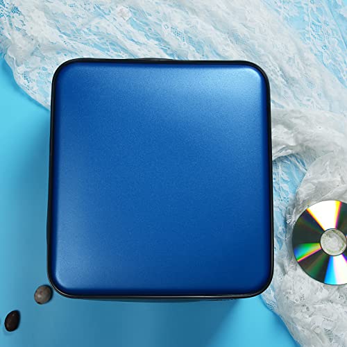 TIMCORR CD Case DVD Holders Storage - 432 Capacity Portable Disc Organizer & CD Wallet Binder Sleeve Holder for Car Travel | Media (Blue)