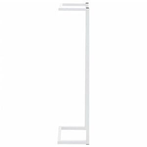 vidaXL Towel Rack White 9.8"x7.9"x37.4" Steel