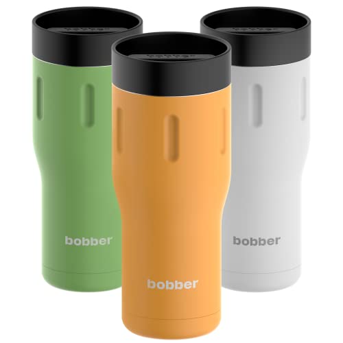 BOBBER - 16 oz Travel Coffee Mugs Bundle, Pack of 3 Vacuum Insulated Tumblers (Assorted Colors)