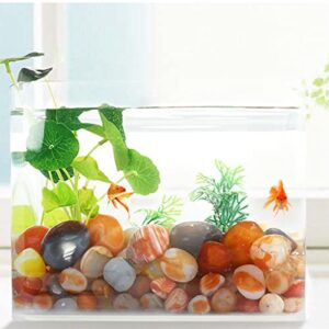 YUZUHOME Fish Tank Colorful Gravel, 0.4-0.7inch Colored Decorative Pebbles Polished Stones and River Rocks for Home Indoor Aquarium Decoration 1lbs