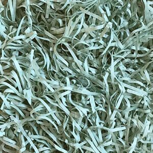 insidemynest sage green shredded tissue paper shred box filler hamper gift basket acid-free colorfast (100g)