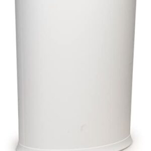 Made in USA 5-Gallon White Plastic Waste Basket (10.25” L X 12.5” H)