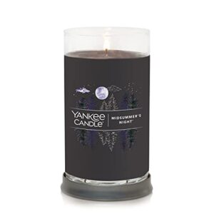 Yankee Candle MidSummer's Night® Signature Medium Pillar Candle, 14.25oz,Black