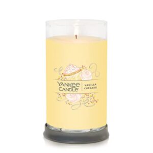 Yankee Candle Vanilla Cupcake Signature Medium Pillar Candle, 14.25oz