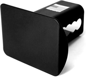 blank metal hitch cover (fits 2" receiver, black 3"x4")