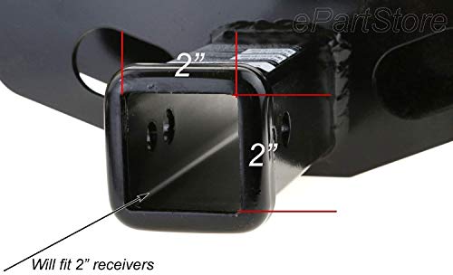 Blank Metal Hitch Cover (Fits 2" Receiver, Black 3"x4")