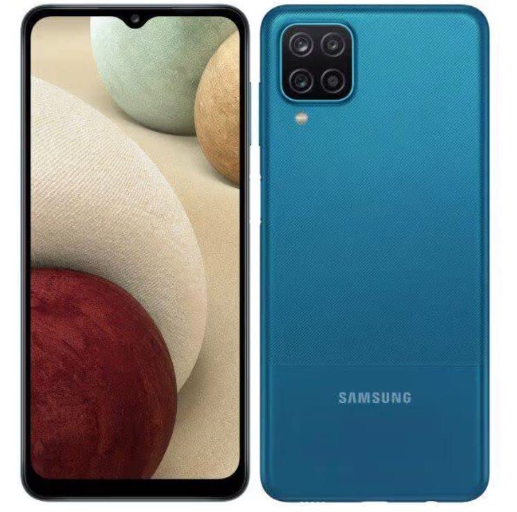 Samsung Galaxy A12 (32GB, 3GB) 6.5" HD+, Quad Camera, 5000mAh Battery, Global 4G Volte (AT&T Unlocked for T-Mobile, Verizon, Metro) A125U (Blue)