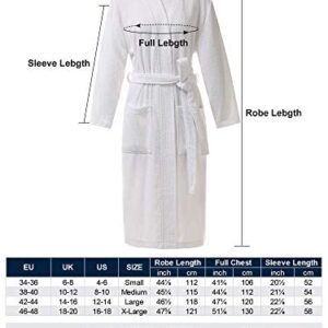 SIORO Terry Cloth Robe for Women Kimono Long Cotton Bathrobe for Spa Shower Hot Tub Hotel, Soft Absorbent Fuzzy Towel Robe bata de baño with Pockets, Plum Medium