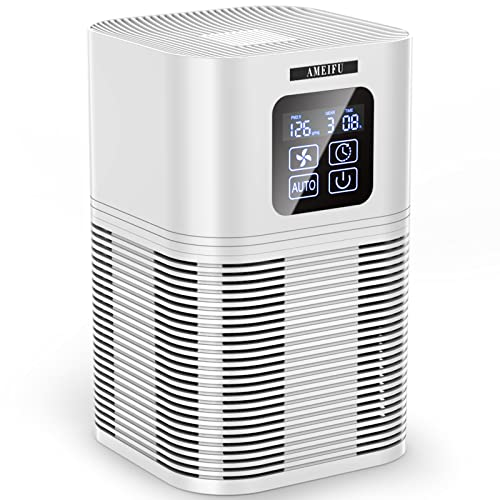 Air Purifiers for Bedroom Home Large Room 610 sq.ft, AMEIFU H13 Hepa Air Purifier Cleaner with Aromatherapy, with Air Filter for Pets Hair, Allergies, Smoke, Dust and Bad Smell (California Available)