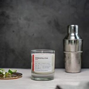 Wixology Cocktail Inspired Soy Candle - Reusable Rocks Glass - Made in Kentucky - 7 oz (Cosmopolitan)