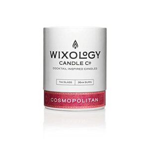 Wixology Cocktail Inspired Soy Candle - Reusable Rocks Glass - Made in Kentucky - 7 oz (Cosmopolitan)