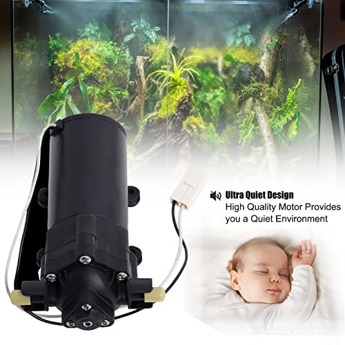 Reptile Mister Spray System, Terrarium Fogger Misting System with Silent Pump & Adjustable 360°Misting Nozzles for Lizard/Reptiles/Chameleons/Herbs/Frog/Snake